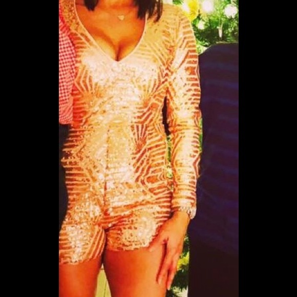 Rose Gold GUESS romper - Picture 4 of 4